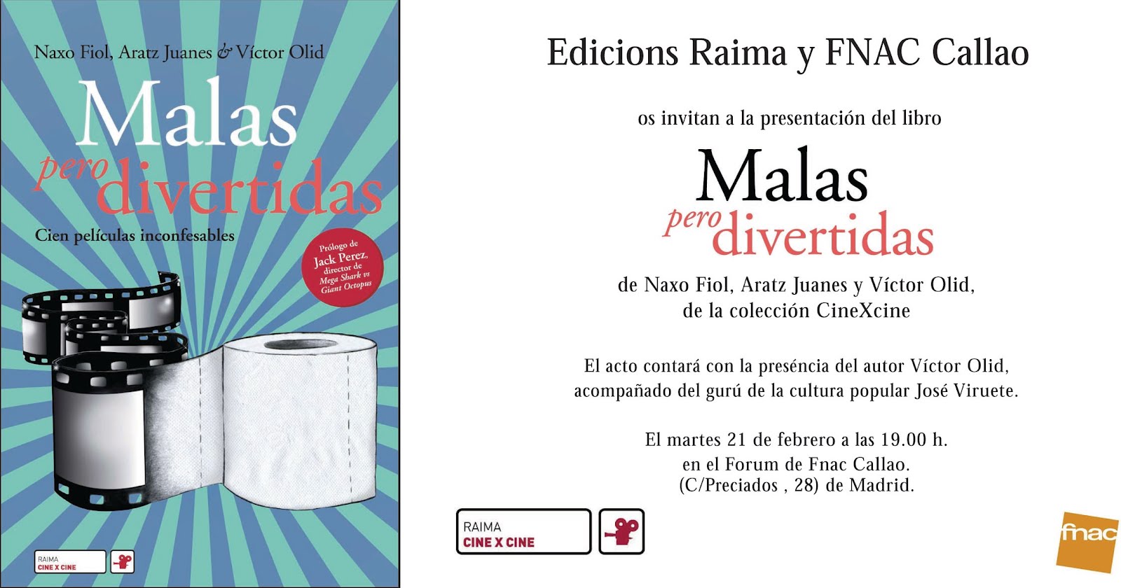 Malas pero divertidas, presentación en FNAC Callao Martes 21